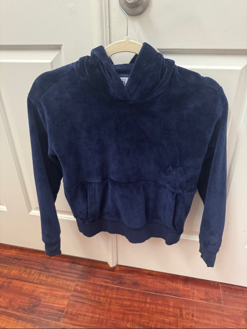 Athleta Girls Navy Blue Plush Pullover Hoodie for Kids Size M / 8-10